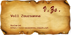 Voll Zsuzsanna névjegykártya
